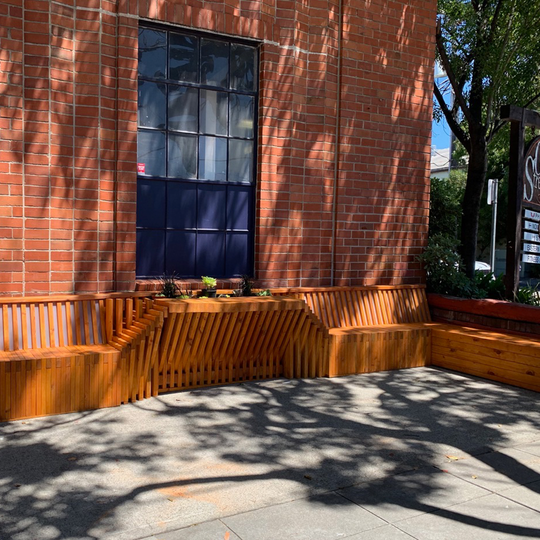 Parklet build by Girls Garage teens in Berkeley