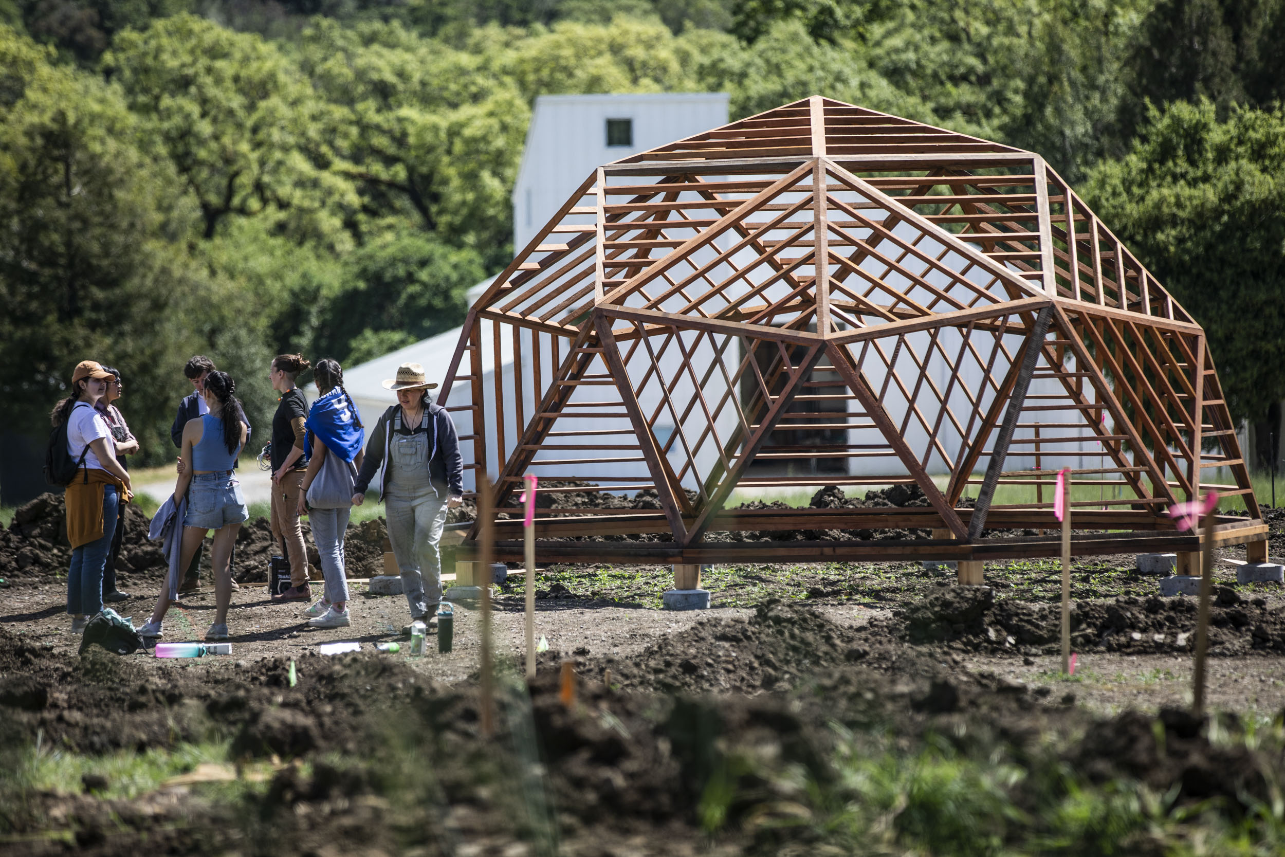 Girls Garage geodesic dome at the Eames Ranch in Petaluma