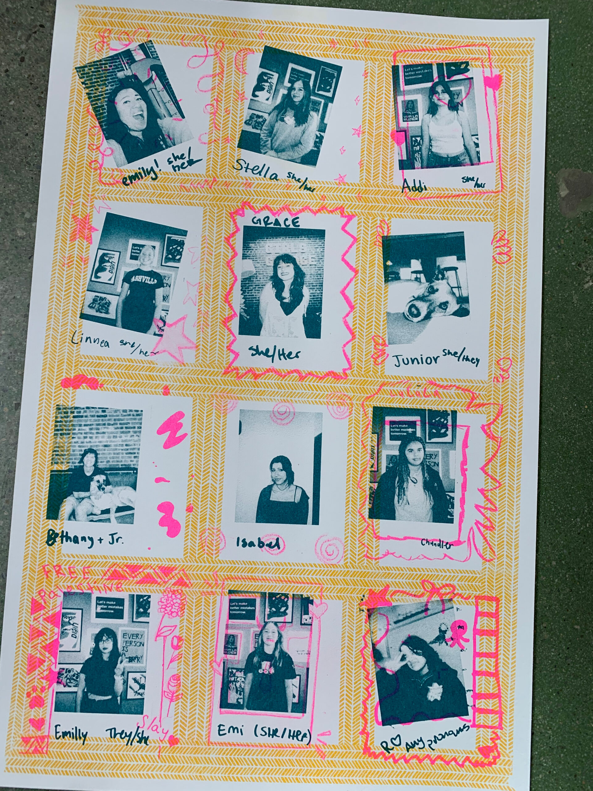 Risograph print, Protest + Print yearbook
